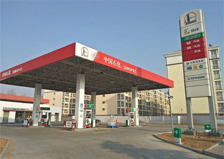 和田加油站钢结构网架案例2